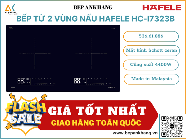 Bếp từ 2 vùng nấu Hafele HC-I7323B - 536.61.886 - Made in Malaysia